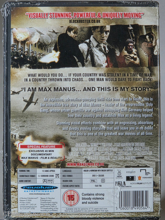Max Manus: Man of War (2008). DVD. Ny i plast!