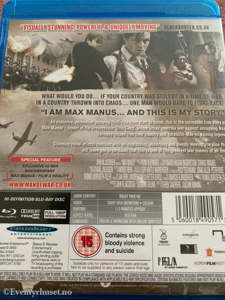 Max Manus - Man of War. Blu-ray.