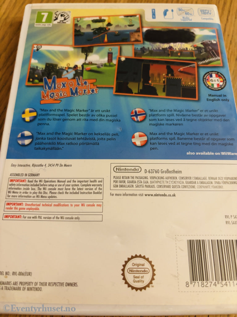 Max & the Magic Marker . Nintendo Wii.