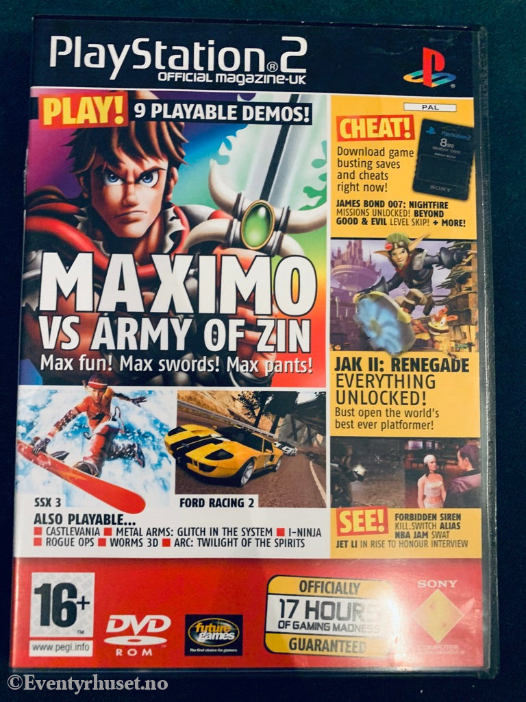 Maximo Vs Army Of Zin Mfl. 11 Spillbare Demoer. Ps2. Ps2