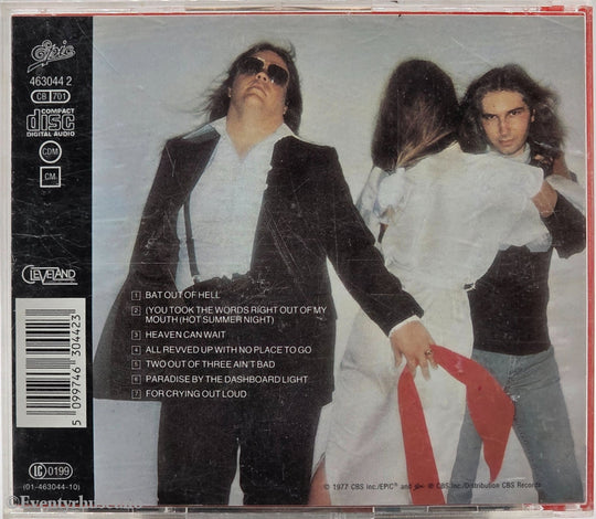 Meat Loaf. 1977. Bat Out of Hell. Musikk-CD.