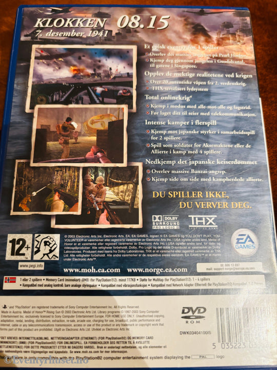 Medal of Honor: Rising Sun. PS2.