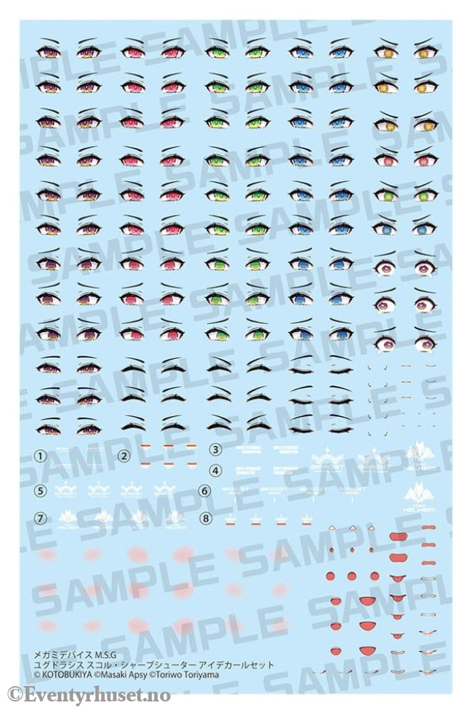 Megami Device M.S.G. Plastic Model Kit 1/1 Yggdrasis Sharpshotter Eye Decal Set Toys
