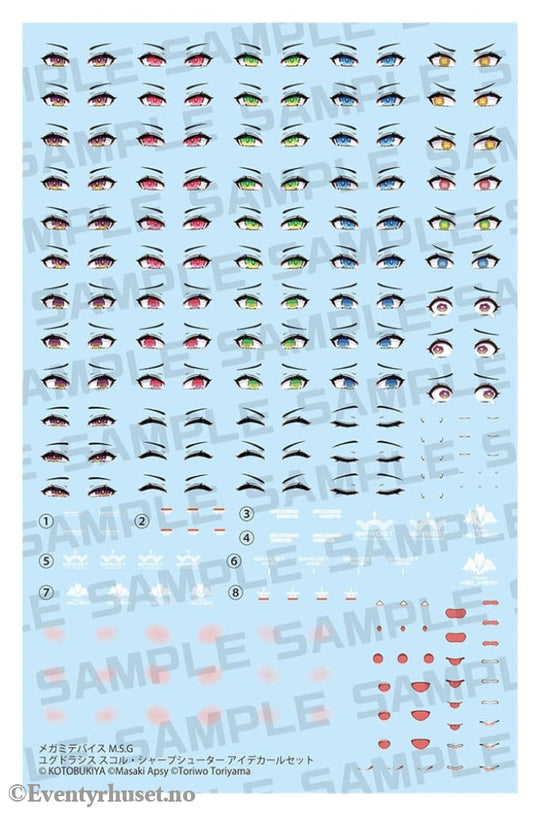 Megami Device M.S.G. Plastic Model Kit 1/1 Yggdrasis Sharpshotter Eye Decal Set Toys
