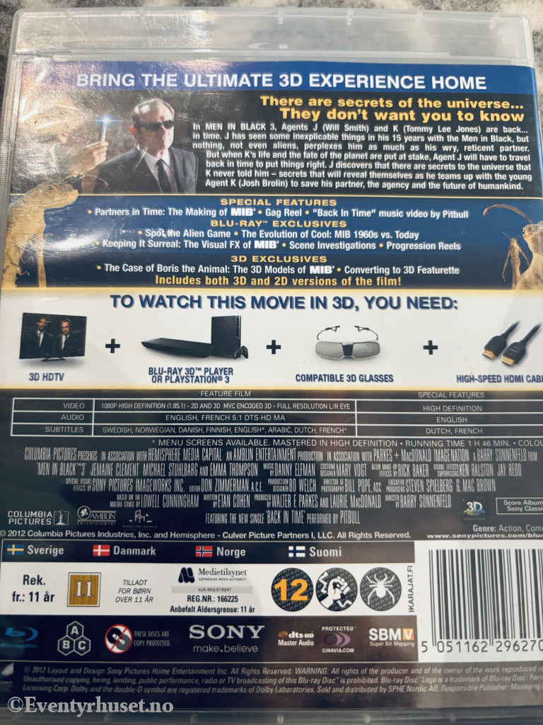 Men in Black 3. Blu-ray.