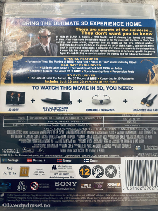 Men in Black 3. Blu-ray.