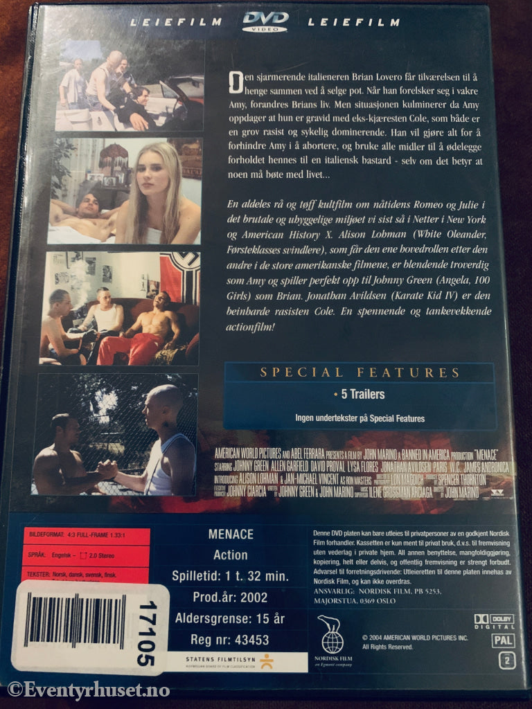 Menace. DVD.