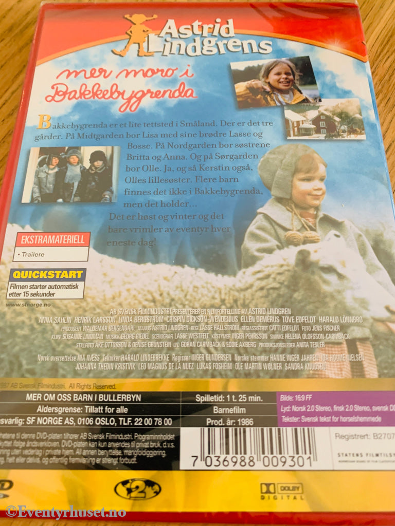 Mer moro i Bakkebygrenda . 1963 . DVD. Ny i plast!