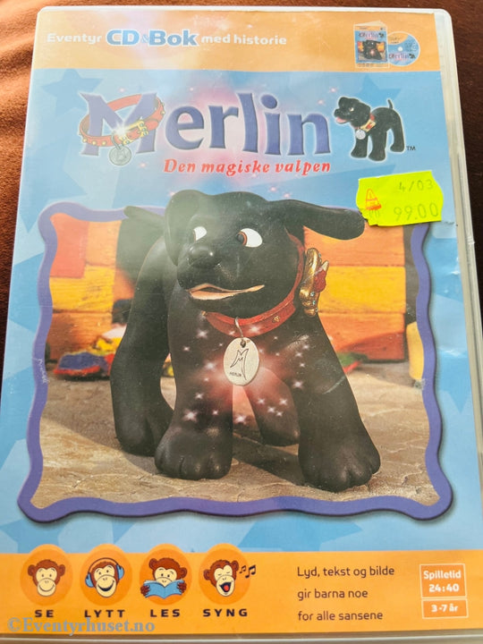 Merlin - Den Magiske Valpen. Cd & Bok.