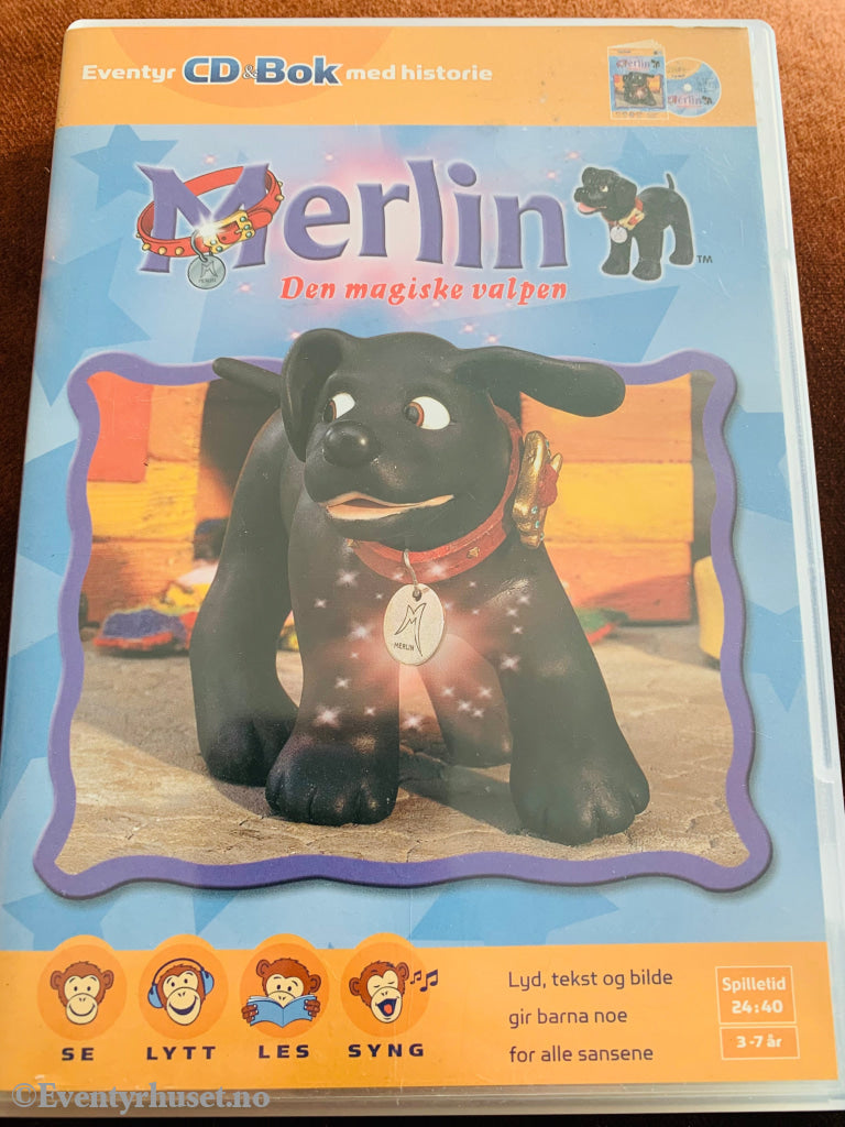 Merlin - Den Magiske Valpen. Cd Minus Bok.