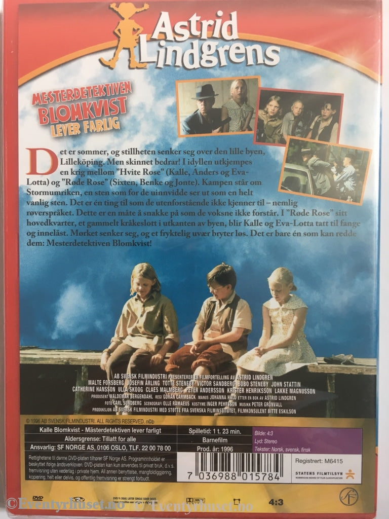 Mesterdetektiven Blomkvist Lever Farlig. Dvd. Dvd