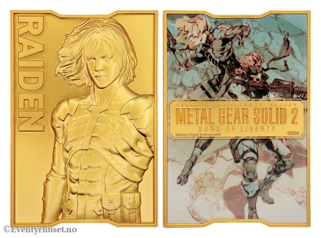 Metal Gear Solid 2 Ingot Raiden 24k Gold Plated Limited Edition Collectibles