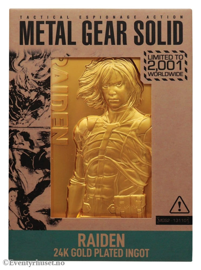 Metal Gear Solid 2 Ingot Raiden 24k Gold Plated Limited Edition Collectibles