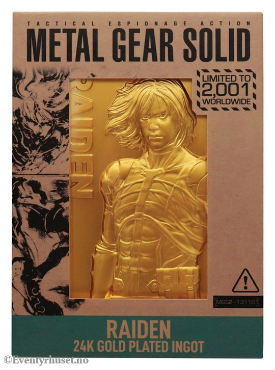 Metal Gear Solid 2 Ingot Raiden 24k Gold Plated Limited Edition Collectibles