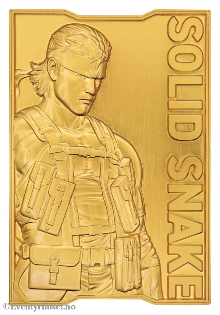 Metal Gear Solid 2 Ingot Snake 24k Gold Plated Limited Edition Collectibles