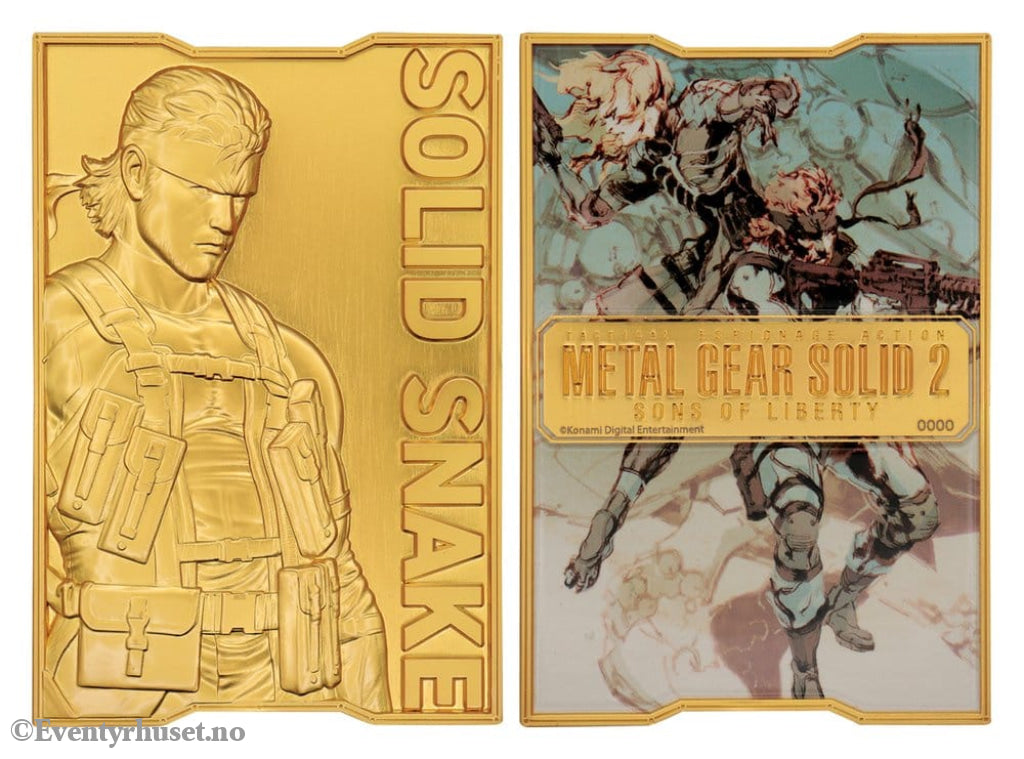 Metal Gear Solid 2 Ingot Snake 24k Gold Plated Limited Edition Collectibles
