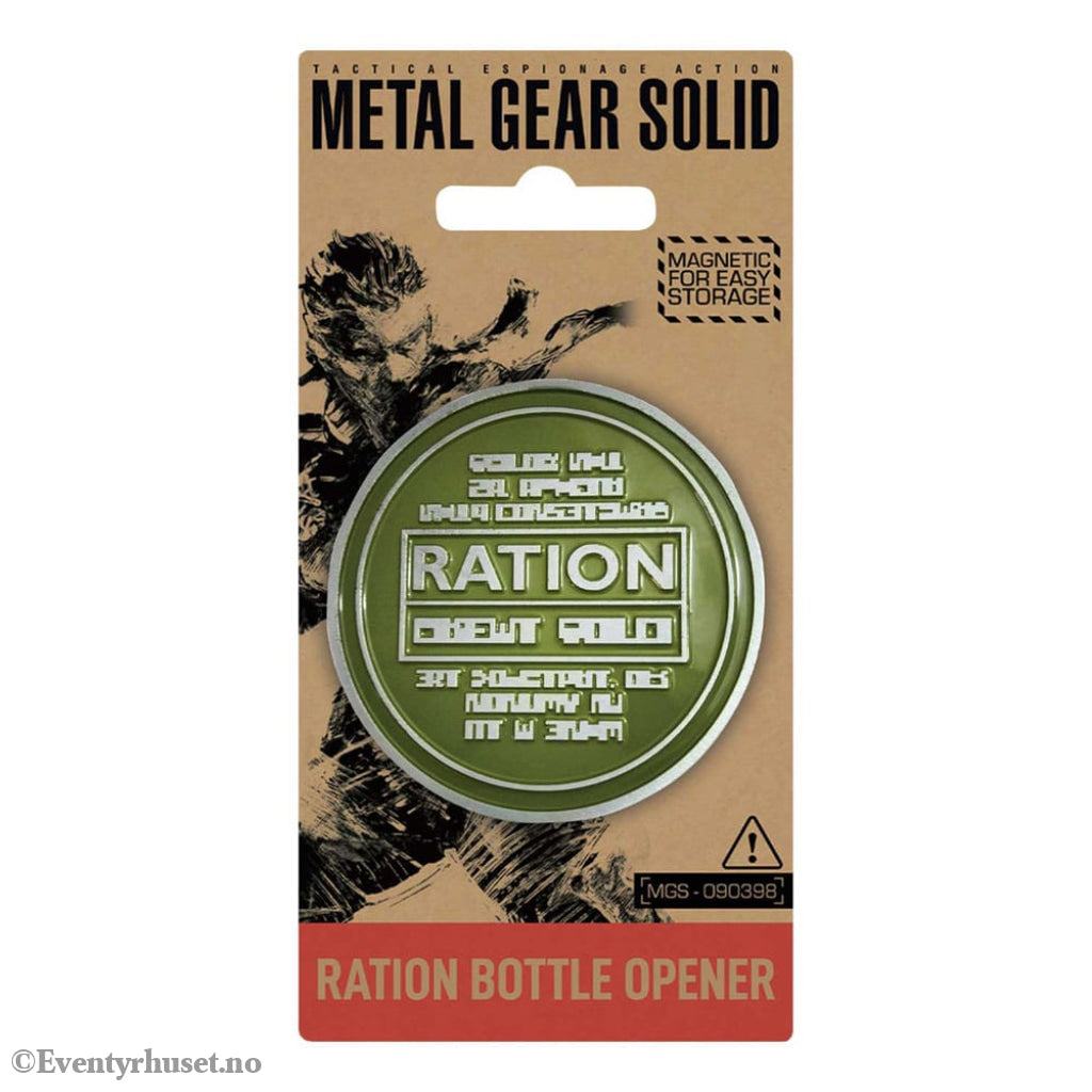 Metal Gear Solid Bottle Opener Solid Ration 8 cm Home & Gifts