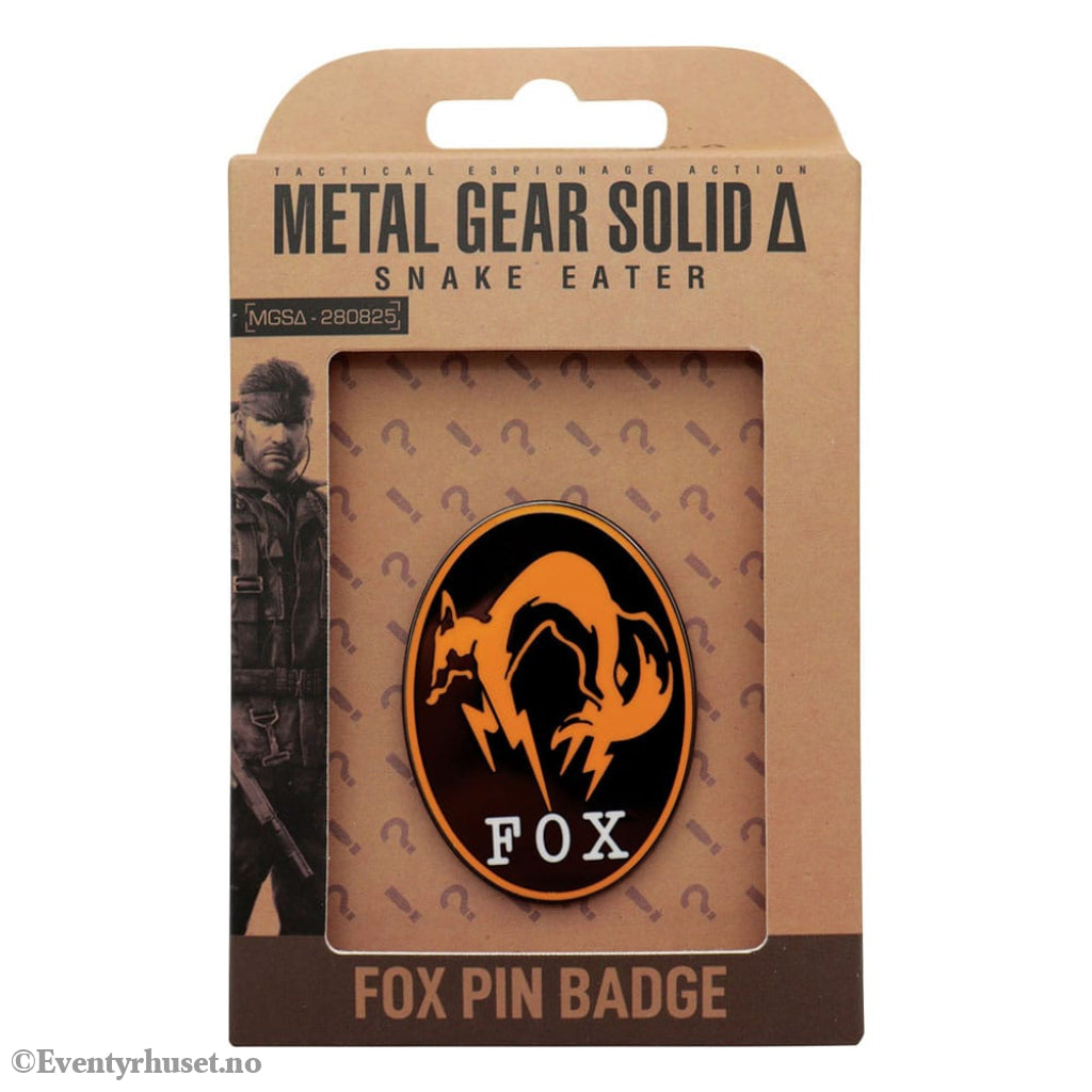 Metal Gear Solid Delta Pin Badge Fox Limited Edition Fashion & Accessories