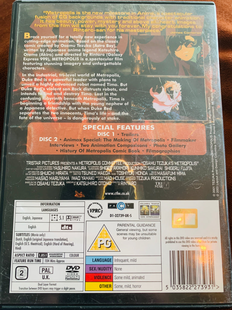 Metropolis. DVD.