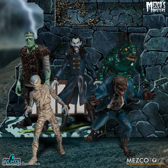 Mezco’s Monsters 5 Points Action Figures Tower of Fear Deluxe Set 9 cm. Mint In Sealed Box (MISB)! Actionfigur