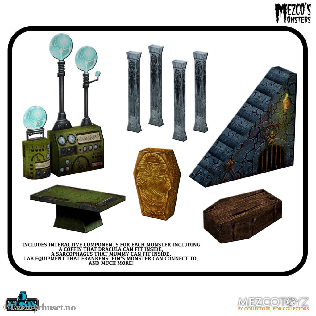 Mezco’s Monsters 5 Points Action Figures Tower of Fear Deluxe Set 9 cm. Mint In Sealed Box (MISB)! Actionfigur
