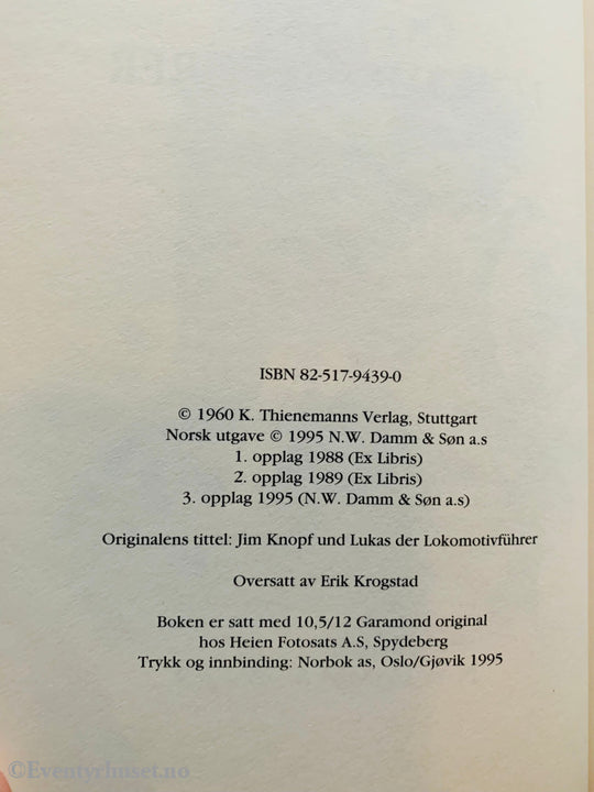 Michael Ende. 1960/95. Jim Knapp Og Lukas Lokomotivfører. Fortelling