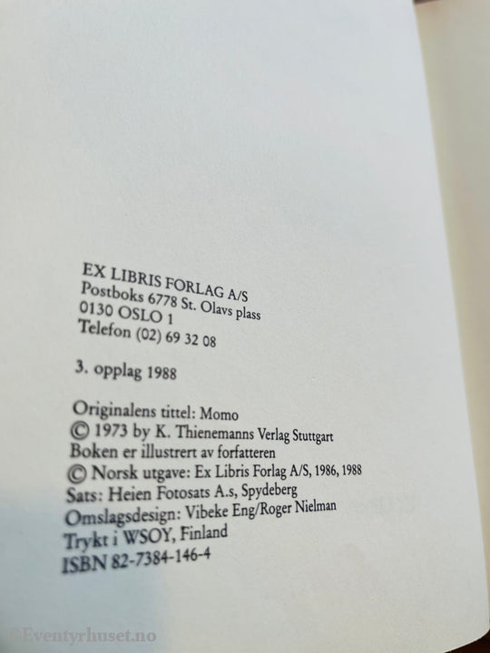 Michael Ende. 1973. Momo eller kampen om tiden. Bok.