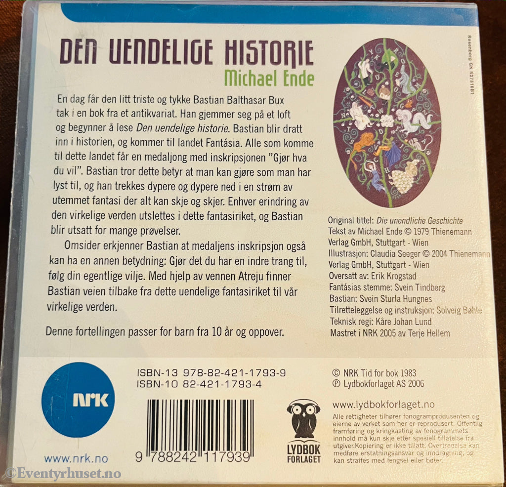 Michael Ende. Den Uendelige Historie (Nrk). Lydbok På Cd.