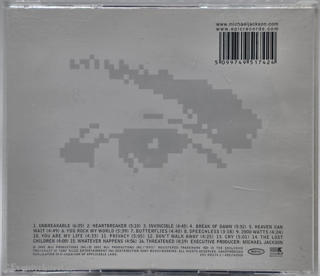 Michael Jackson. 2001. Invincible. CD.