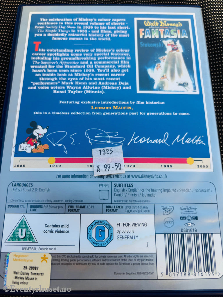 Mickey Mouse in Living Colour Volume Two DVD.