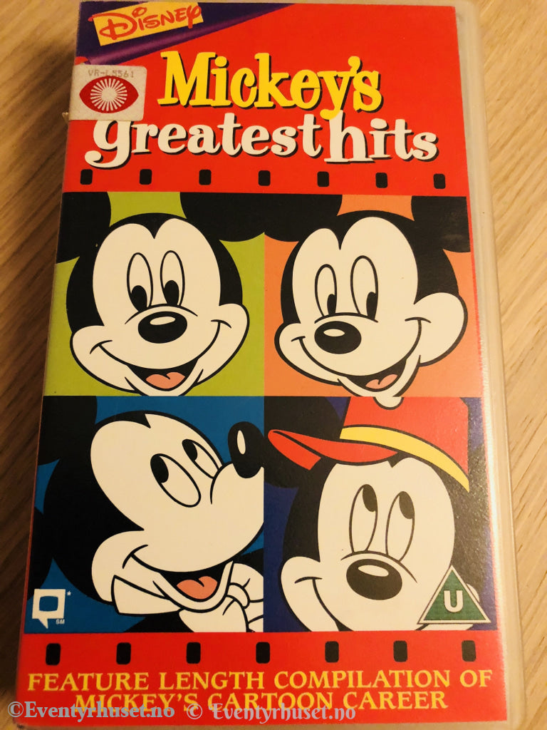 Mickeys Greatest Hits. Vhs. Engelsk Tale / Solgt I Norge. Vhs