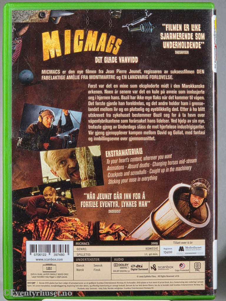 Micmacs – Det glade vanvidd. 2009. DVD. Scanbox / Egmont Film