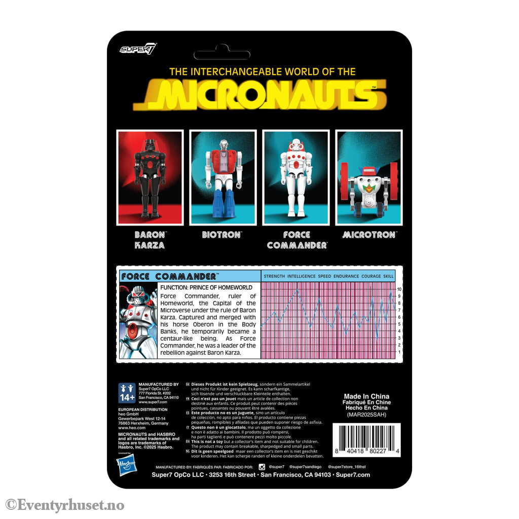 Micronauts ReAction+ Action Figure Force Commander 9 cm. Mint In Sealed Box (MISB)! Actionfigur
