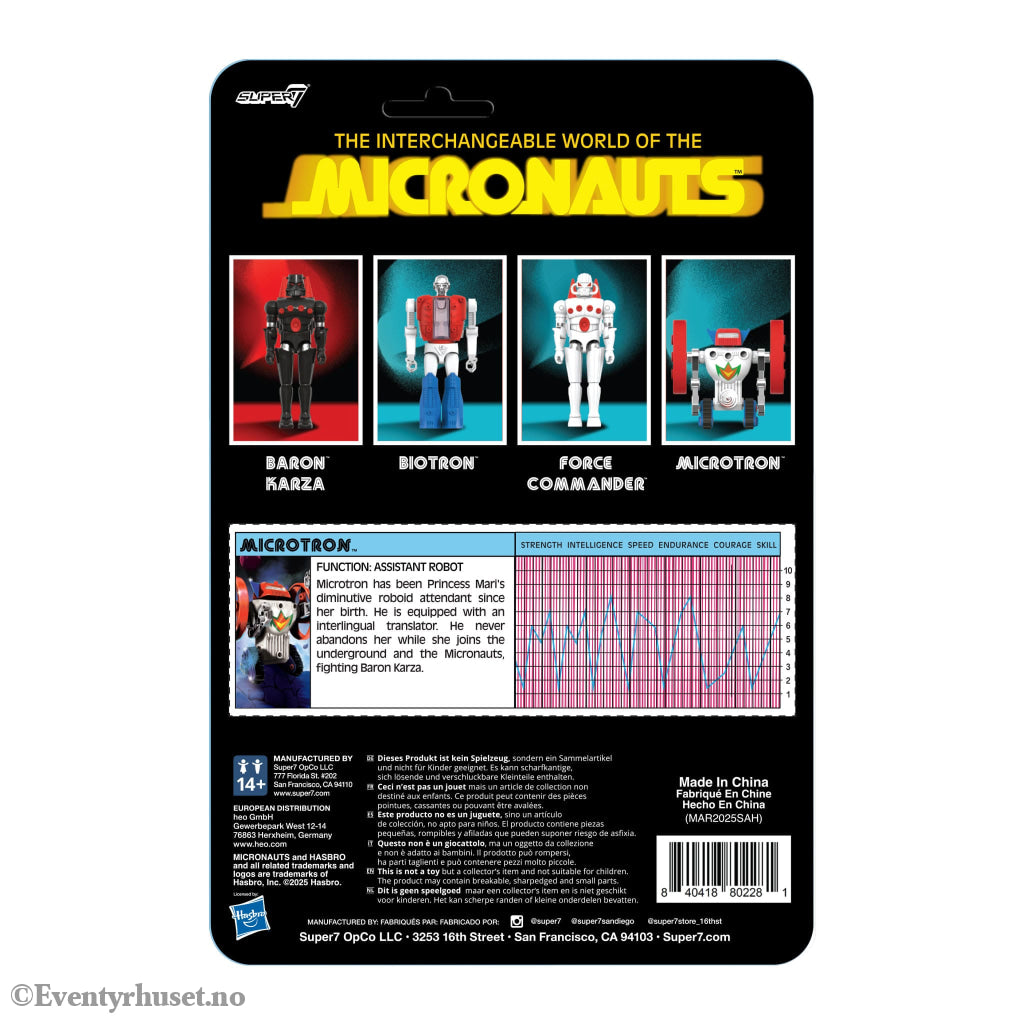 Micronauts ReAction+ Action Figure Microtron 9 cm. Mint In Sealed Box (MISB)! Actionfigur