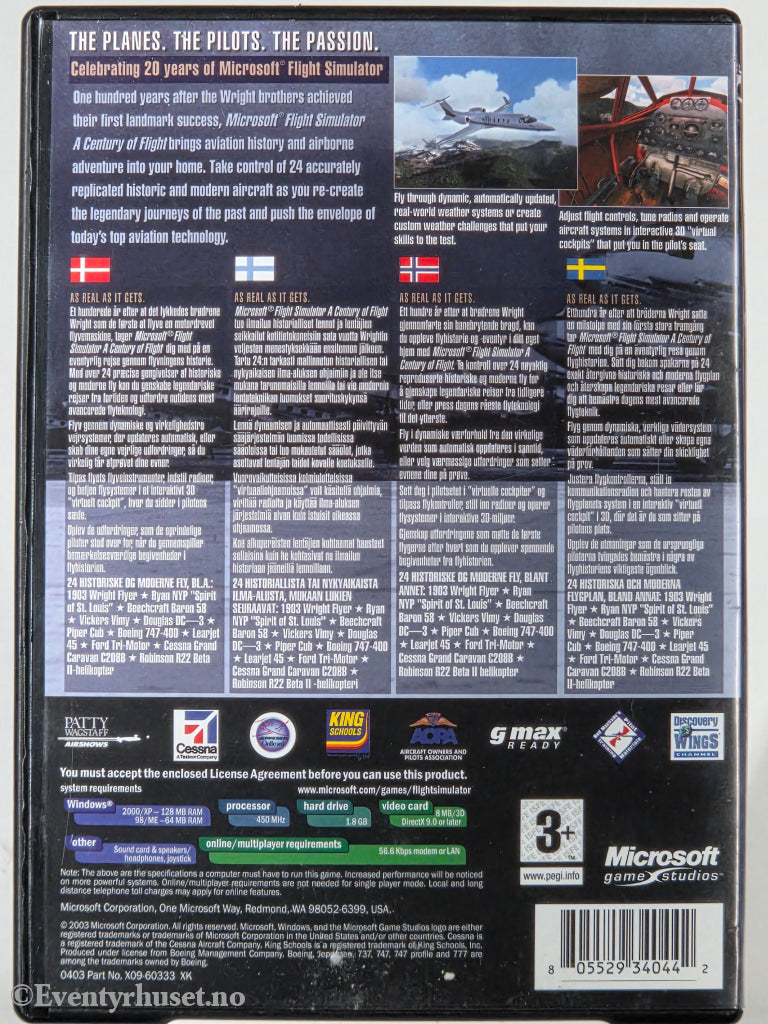 Microsoft Flight Simulator 2004: A Century of Flight. PC-spill.