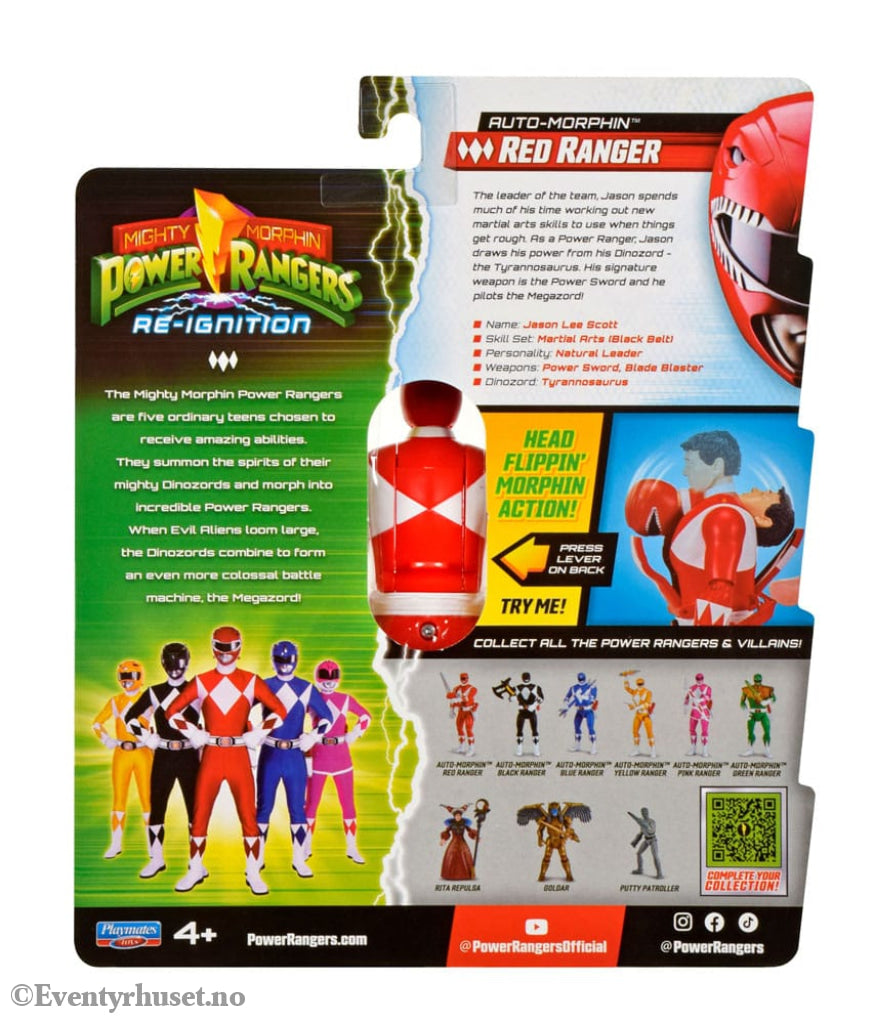 Mighty Morphin Power Rangers Action Figure Auto-Morphin Red Ranger 12 cm Actionfigur