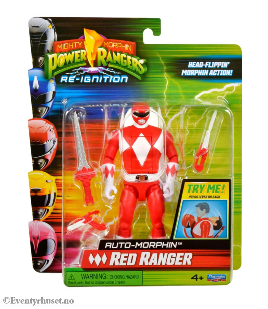 Mighty Morphin Power Rangers Action Figure Auto-Morphin Red Ranger 12 cm Actionfigur