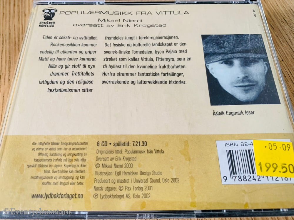 Mikael Niemi. 2000/2002. Populærmusikk Fra Vittula. Lydbok På 6 Cd.