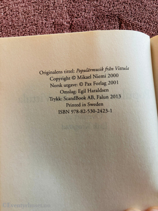 Mikael Niemi – Populærmusikk fra Vittula. Bok.
