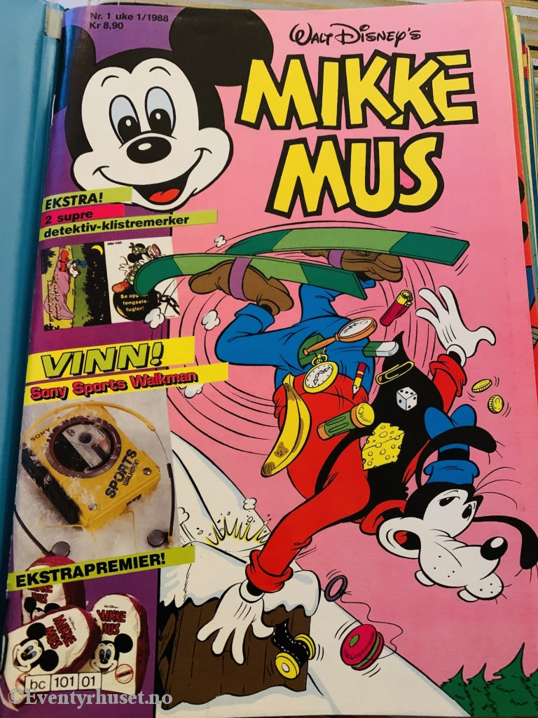 Mikke Mus. 1988/01. Tegneserieblad