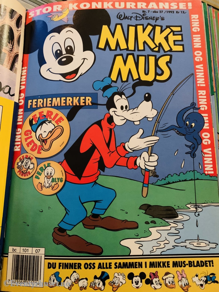 Mikke Mus. 1992/07. Tegneserieblad