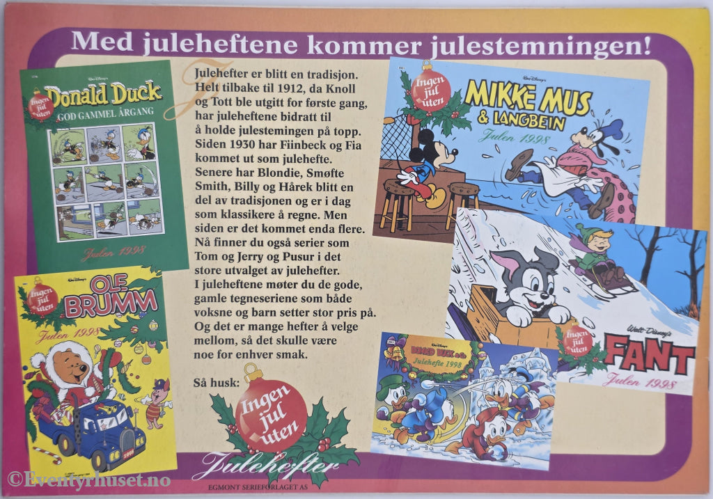 Mikke Mus & Langbein. 1998. Julehefte.