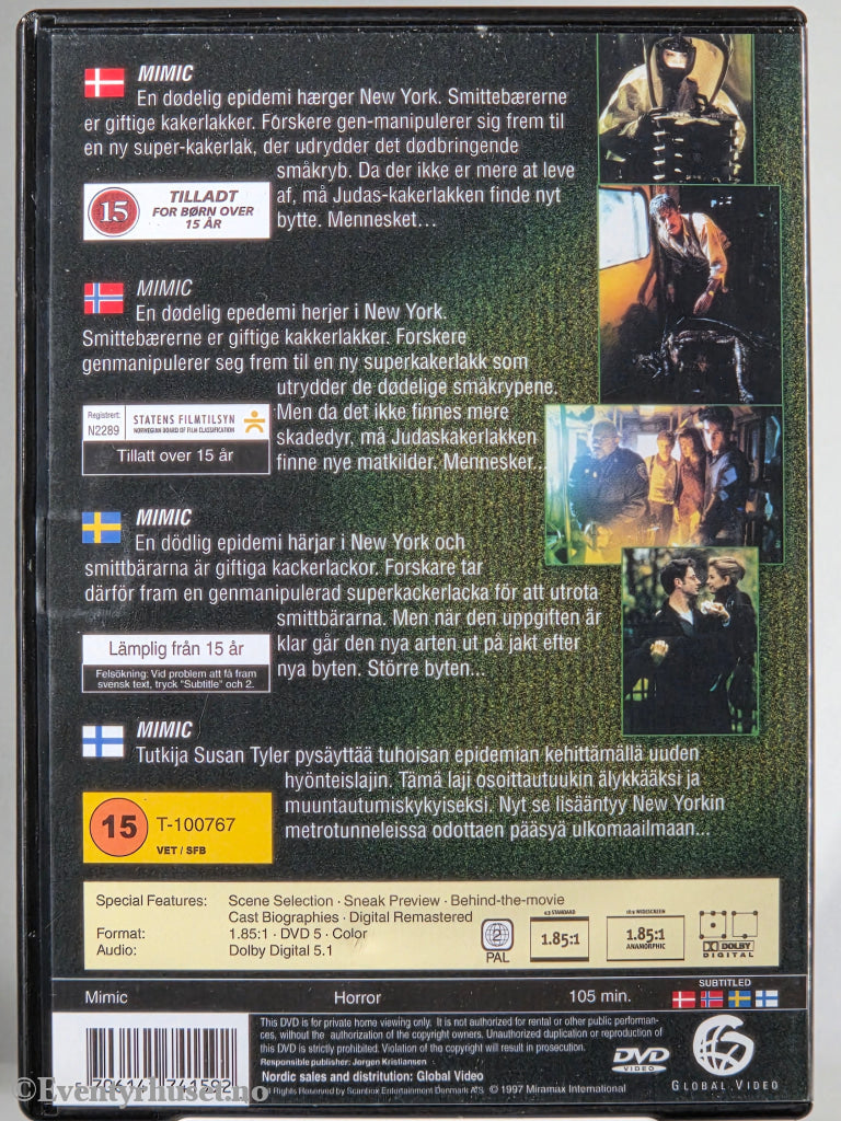 Mimic. 1997. DVD.