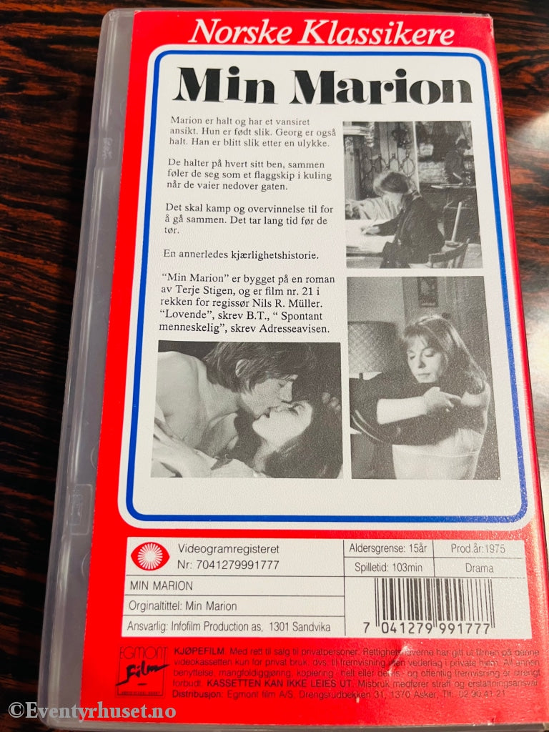 Min Marion (Norske Klassikere). 1975. Vhs. Vhs