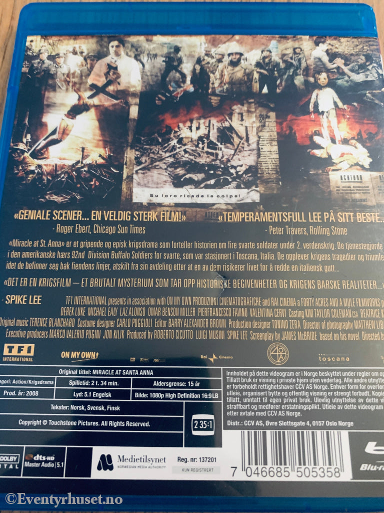 Miracle at St. Anna (2008). Blu-Ray.