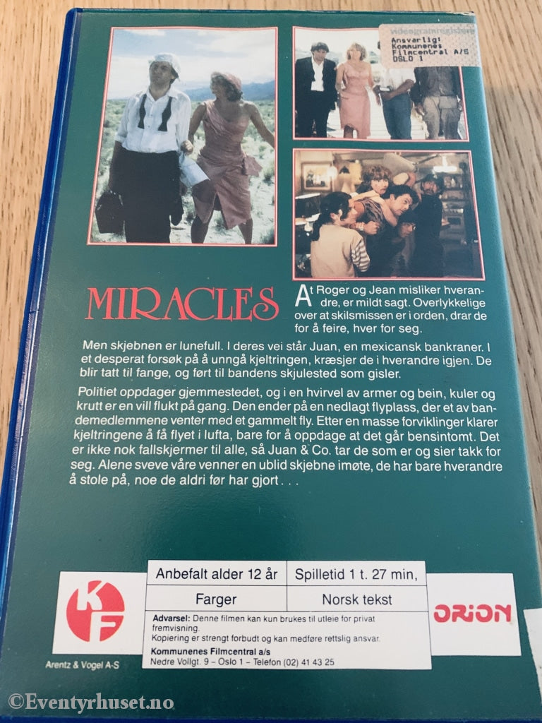 Miracles. 1985. Vhs Big Box.