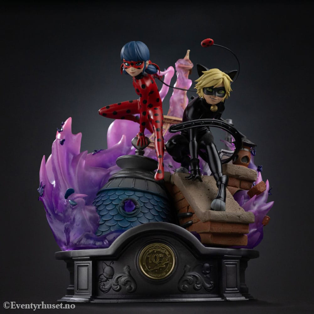 Miraculous Deluxe Art Scale Statue 1/10 Lady Bug and Cat Noir Signed Edition 23 cm Collectibles