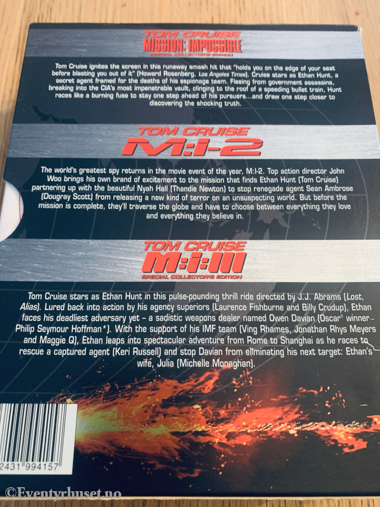 Mission: Impossible - Ultimate Missions Collection (2006). Blu-Ray samleboks.