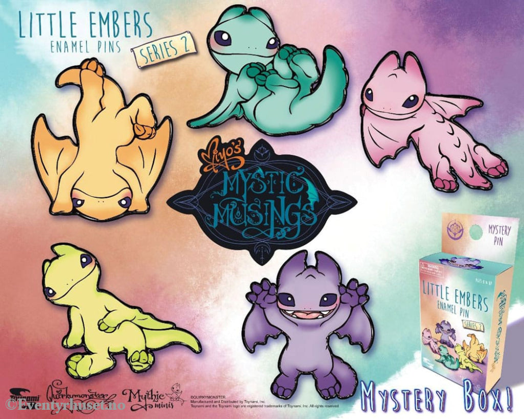 Miyo’s Mystic Musings Enamel Pins Little Embers Series 2 5 cm Blind Box Display (10) Fashion & Accessories