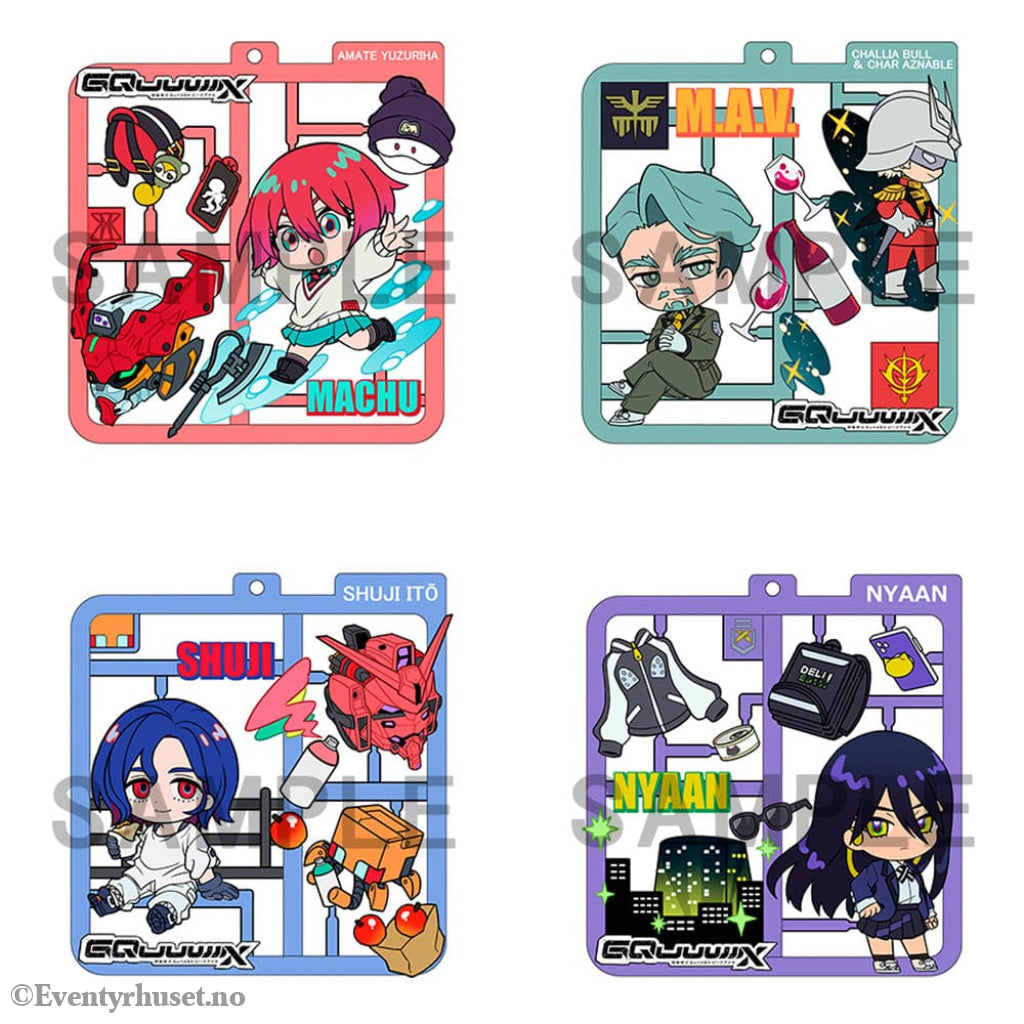 Mobile Suit Gundam GQuuuuuuX Plat Collection Keychain Assortment (4) Manga & Anime